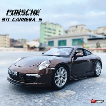 Bburago 1:24 Porsche 911 Carrera S de simulare aliaj model de masina meserii decor colecție de instrumente de jucărie cadou