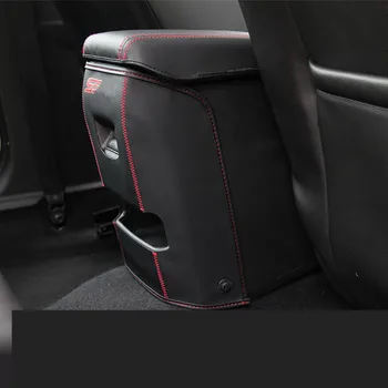 Black Red Centru de Ușă /Cotiera Capac si Spate Anti-Kick Pad Pentru Ford Focus 2016 2017 2018 AB104