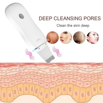 Cu Ultrasunete Skin Scrubber Profundă Față De Curățare Mașină A Îndepărta Murdăria Coș Reduce Ridurile, Petele Faciale De Albire Instrumente De Ridicare