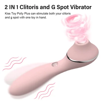 KISSTOY Polly Încălzire Supt Lins Vibratoare punctul G Vibrator Biberon Fraier Stimulator Clitoris Adult Jucarii Sexuale Pentru Femei FCC CE