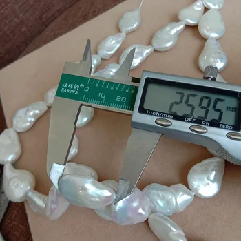 Margele perla, Natura liber cu apă dulce pearl, MARE BAROC forma de perle,de bună calitate nu reparat.lungime 24-28 mm