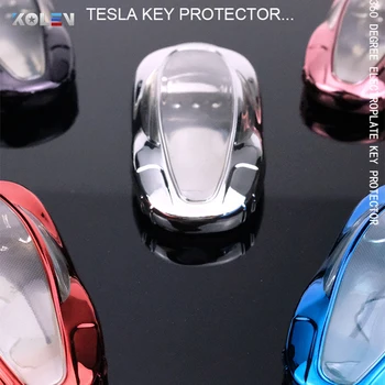 Noul Moale TPU Cheie de la Distanță Masina de Caz Acoperire Completă a Titularului Shell Pentru Tesla Model S Model 3 Auto Smart Key Sac Protector Fob Accesorii