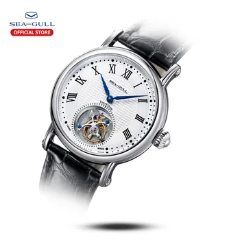 Pescărușul ceas barbati tourbillon ceas mecanic safir ceas tourbillion ceas skeleton ceasuri de designer de ceas din oțel inoxidabil