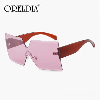 Pătrat fără ramă Supradimensionat ochelari de Soare Femei 2020 Brand Designer de Top Plat Mare Ochelari de Soare Umbra de sex Feminin-O singură Bucată de Călătorie Gafa de sol