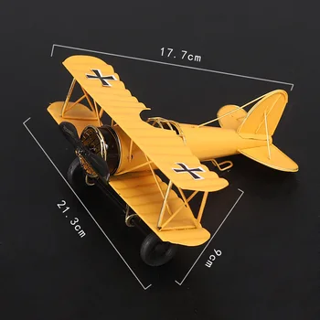 Retro De Metal Fier Model De Avion Decor Creativ Fier De Artă Japoneză Mini Compact Planor Meserii Acasă Cabinet Vin Intrarea Bijuterii