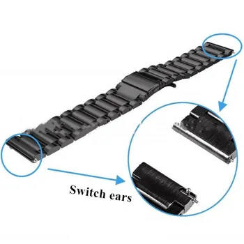 18/20/22/24mm Ceas Trupa strp s din Oțel Inoxidabil Curea Bratara Comutator Urechi pentru Samsung Gear S3 Huawei GT pentru Cuarț Ceas