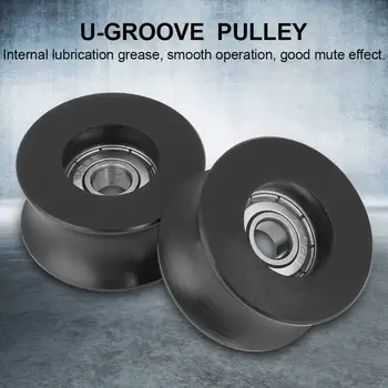 4buc U-Groove Scripete 0840UU U Tip U-Groove Fuliei Rolei de Ghidare a Roții 8x40x20.7mm Fulie Roata pentru Sertare Usi din Aluminiu Fereastră