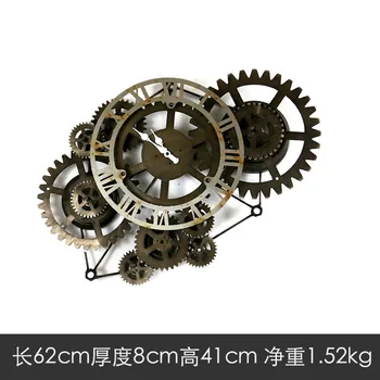 Fier Camera de zi Ceas de Perete Vintage Creative Tăcut Perete Ceas Mecanic de Viteze Reloj De Pared Industriale Decor EF50WC