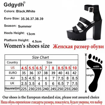 Gdgydh 2020 Nou Pantofi De Vara Femei Albe Deget De La Picior Deschis Butonul Centura Toc Gros Pene Platforma Pantofi La Modă Sandale Casual Sex Feminin