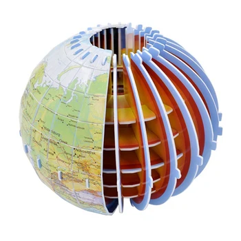 Globe World Map Puzzle 3D Model din Hârtie Astronomie Jucării de Învățare pentru Copii, Copii de Învățământ DIY Pământ Cunoaștere Puzzle-uri