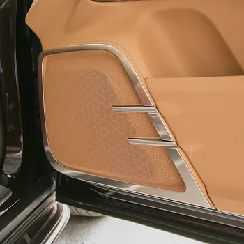 Mat Argintiu Masina de Usi de Interior Vorbitor Autocolant Laminat Tapiterie pentru Porsche Cayenne 2011 2012 2013 2016 2017 Styling