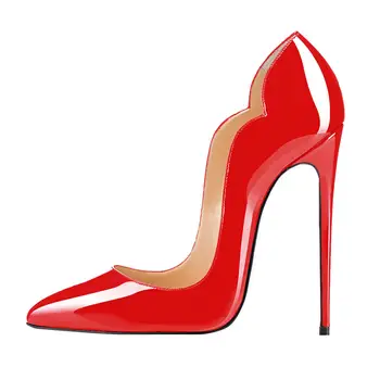 Pantofi pentru femei a Subliniat Deget de la picior Toc Curbat Sexy Pompe Tocuri cui de Toamnă de Primăvară de Partid Clubwear Pantofi de Piele de Brevet Alunecare Pe