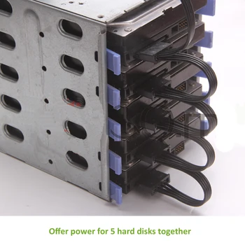 ULT-cel Mai bun Molex 4pin IDE de la 1 la 5 SATA 15Pin Hard Disk de Alimentare Splitter Cablu Cablu pentru PC DIY Sever 4 pini la 15 pini Putere