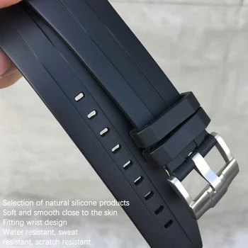21mm 22mm Cauciuc Curea de Ceas Silicon Negru Portocaliu Watchband Potrivit pentru Tissot steaua de mare 1853 T120 T055 Accesorii Ceas