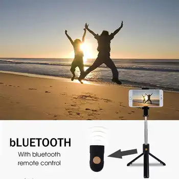 3 in 1 Wireless bluetooth Selfie Stick Mini Trepied pentru iphone/Android Portabil Pliabil Monopod Extensibil cu Control de la Distanță