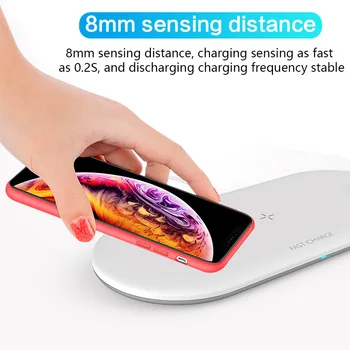 3 în 1 Qi Wireless Charger Pentru Samsung S8 S9 S10 S7 Nota 7 8 Pentru iPhone 11 X Rapid de Încărcare Pad Pentru a viziona 4 3 2 1 Pentru Airpods