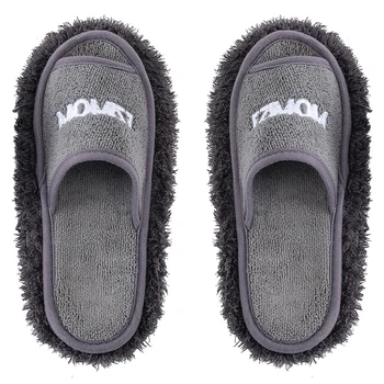 Femeia papuci de Iarna Nou Design detașabil lavabil Etaj Papuci de Interior din Microfibră de Curățare Ștergeți Praful Mop papuci Femei