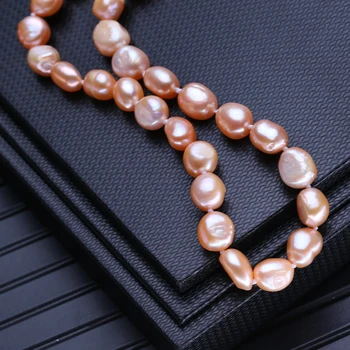 FENASY Naturale de apă Dulce Pearl Coliere Pentru Femei Roz Baroc Cravată Colier Bijuterii Perla Gât Accesorii