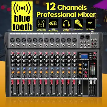 LEORY 12 Canale bluetooth Microfon Digital Mixer de Sunet Consola Profesional Karaoke Mixer Audio Amplificator Cu USB
