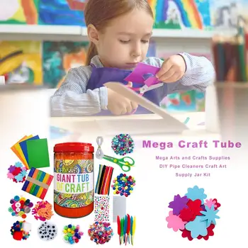 Meserii Mega Ambarcațiuni Tub Țeavă de Curățare Manual Jucărie DIY Meserii Material de Copii Creativitate Artizanat, Jucarii pentru Copii