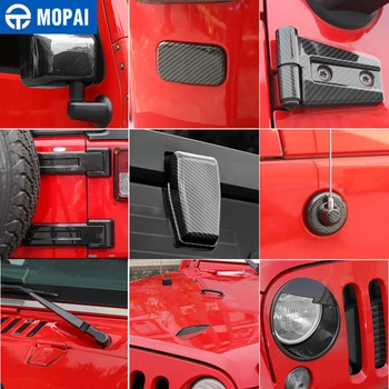 MOPAI Styling Semifabricate din Fibra de Carbon de Cereale Mașină de Decor Exterior de Acoperire pentru Jeep Wrangler JK perioada 2007-2017 Accesorii