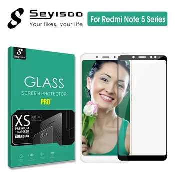 Original Seyisoo 2.5 D 0,3 mm 9H Complet Capacul Protector de Ecran Tempered Glass Pentru Xiaomi Redmi Note 5 Xiomi Redmi Note 5 Pro